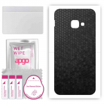 apgo Protective Skin Sticker for the back compatible with Samsung Galaxy Xcover 4s, Wrap Film, Foil, Vinyl - Pattern Black Honeycomb