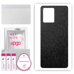 apgo Protective Skin Sticker for the back compatible with Xiaomi Redmi Note 12 5G, Wrap Film, Foil, Vinyl - Pattern Black Honeycomb