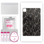 apgo Protective Skin Sticker for the back compatible with Doogee T10, Wrap Film, Foil, Vinyl - Pattern Carbon Black Pixel