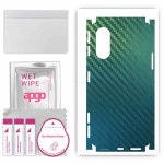 apgo Protective Skin Sticker for the back+sides compatible with Xiaomi Redmi K40 Gaming, Full Wrap Film, Foil, Vinyl - Pattern Carbon Chameleon CAKA1