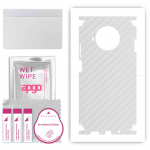 apgo Protective Skin Sticker for the back+sides compatible with Xiaomi Redmi Note 9 Pro 5G, Full Wrap Film, Foil, Vinyl - Pattern Transparent Carbon