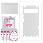 apgo Protective Skin Sticker for the back+sides compatible with Google Pixel 8, Full Wrap Film, Foil, Vinyl - Pattern Transparent Carbon