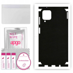 apgo Protective Skin Sticker for the back+sides compatible with Samsung Galaxy A12, Full Wrap Film, Foil, Vinyl - Pattern Matrix