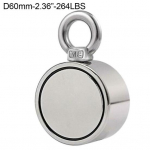 D48/60/94 mm kahepoolse &uuml;mmarguse neod&uuml;&uuml;mi aaspoltidega kalap&uuml;&uuml;gimagnetivarustus 60mm