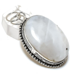 Natural Rainbow Moonstone 925 Sterling Silver Jewelry Pendant 2.17 f2q48