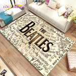 3D B-Beatlesi rokkb&auml;ndi ala vaip, vaipvaip kodu elutuppa, laste magamistoa diivani uksemati sisekujundus, lapsed m&auml;ngivad libisemiskindlat p&otilde;randamatti 230x160cm(90x62in)