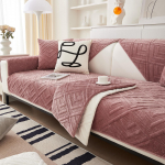 Paksustatud žakaarmustriline pl&uuml;&uuml;sist diivanikate P&otilde;hjamaade moodne pl&uuml;&uuml;sist libisemiskindel diivanikate padi Talvine soe tolmukindel diivani istmekate Dekor 70x70cm 1pcs