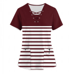 Suures suuruses tr&uuml;kitud Scrub t&ouml;&ouml;vormi topid naiste risti V-kaelusega tr&uuml;kitud l&uuml;hikeste varrukatega T-s&auml;rgid Taskutega t&ouml;&ouml;riiete T-s&auml;rk L must