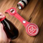 6 in 1 Beer Bottle Opener Easily Opening Tool Barware Jar Manual Can punane