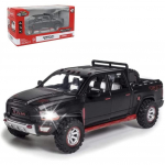 1/32 sulamist automudel Dodge RAM TRX 1500 metallist pikapiga m&auml;nguasjad T&otilde;mbavad tagasi mudelautod koos valguse ja heliga lastele s&uuml;nnip&auml;evakingitusteks jne. 1/32-Size:17.5*7*5.7cm must