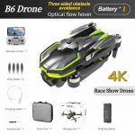 Uus B6 v&otilde;idus&otilde;idu drooni harjadeta mootor kahe professionaalse &otilde;hufotograafiaga WIFI FPV GPS takistuste v&auml;ltimise nelja teljega Rc Quadcopteri m&auml;nguasi 1 battery must