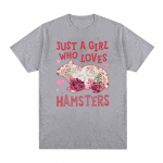 Lihtsalt t&uuml;druk, kes armastab hamstreid Naljakas meem T-s&auml;rk meeste naiste vabaaja 100% puuvillane &uuml;lisuur T-s&auml;rk Retro Harajuku mood T-s&auml;rgid S must