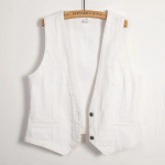 Kevad-s&uuml;gis naiste l&uuml;hike teksap&uuml;kste vestiga jakk, &uuml;herealine Korea &otilde;huke vabaaja teksap&uuml;ksid, naiste vestid, vestid XXL