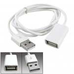 Valge PVC metallist USB 2.0 isane-emane pikendusadapteri kaabel 1 m 3 jalga 2pcs 1m