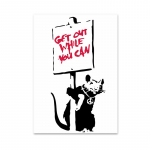 Banksy grafiti kunstiteosed l&otilde;uendimaalid &otilde;hupalli taga ajav v&auml;ike t&uuml;druk plakat ja tr&uuml;kised Moodne popt&auml;nava seinapilt Kodukaunistus 60x90cm No Framed