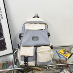 Moodne v&auml;rvi blokeeriv kett koolikott Unisex kolledži &uuml;li&otilde;pilase seljakott Korea versioon Ulzzang lihtne Mori keskkooli noorte raamatukott ripatsiga must