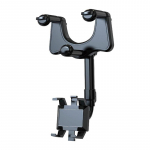 Auto tahavaatepeegli mobiiltelefonihoidik GPS-navigatsiooniklamber 360&deg; p&ouml;&ouml;ratav multifunktsionaalne auto mobiiltelefonihoidik must