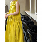 L&otilde;&otilde;gastav ja Laisk Varrukateta Halterkleit Suvine Temperament &Otilde;lalt avatud Suspenderkleit M must