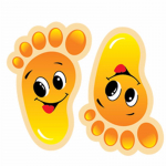 V&auml;ikeste jalgade kleebis Lastetoa Vannitoa Veekindla naeratava n&auml;oga Beebi jalaj&auml;lgede p&otilde;randakleebis Small punane