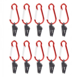 10 tk v&auml;lik&auml;mpingu telgiklambrid Markiis Presentklamber Tuulekindel Present Alligaatori Klambrid Pingutage lukustusk&auml;epidet karabiiniga