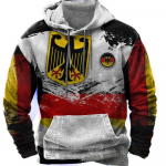 Vintage Saksa lipuga kapuutsiga pusa meestele Saksa &uuml;lem&otilde;&otilde;duline vabaaja kapuutsiga dressipluus Unisex igap&auml;evased pullover-topid S&uuml;gisene t&auml;navar&otilde;ivas M