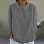 Naiste moodne nukukrae, seitsme varrukaga vaba &uuml;hev&auml;rviline s&auml;rk, vabaaja n&ouml;&ouml;pidega lapiline top XXXXXL hall v&auml;rv