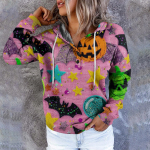 Naiste vabaaja moeprindiga pikkade varrukatega pullover Hoodies dressipluusid XXXL