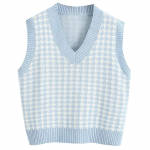 Naiste vabaaja V-kaelusega pullover s&auml;rk Collision Color varrukateta kampsun vest L must
