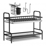 N&otilde;ude t&uuml;hjendusrest 2-tasandiline libisemisvastane jalg mahutab 17 taldrikut 18 kaussi klaasid l&otilde;unakarbid K&ouml;&ouml;k