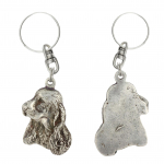 English Cocker Spaniel - Silver-plated dog pendant, handbag decoration, backpack pendant by Art-Dog brand