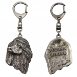Afghan Hound, Tazi I - Silver-plated key ring with a dog in a gift box, handbag decoration, backpack pendant by Art-Dog brand