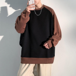 Meeste kapuuts Uus kevadine ja s&uuml;gisene vaba vabaaja &uuml;mmarguse kaelaga sobiva v&auml;rvi s&auml;rk Meeste pullover pikkade varrukatega aluss&auml;rk S