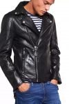 AL KHALID Racer Biker Jakk Elegantne UUS Meeste Jakk 100% Ehtne Ehtne Lambanahk XS must