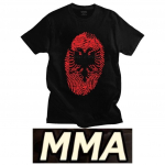 MMA Kickpoksi Muay Thai UFC T-s&auml;rk Riigi Rahvuslipp Retro Vintage Albaania S&uuml;mbol Embleem Albaania 3D Prindiga Meeste Naiste L&uuml;hikeste Varrukatega &Uuml;mmarguse Kaelusega XS
