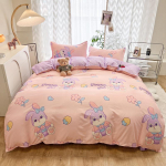 Voodi Neljaosaline Komplekt Puhast Pestud Puuvillast Voodilinad Tekikott &Uuml;hiselamu &Uuml;hekohaline Kolmeosaline Tekikott 1.2m bed