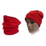 Unisex meeste naiste termosoe fliis Snood sall Kaelasoojendaja Beanie Suusa Balaclava m&uuml;ts punane