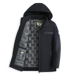 Meeste talvine tuulekindel jope kapuutsiga, soe hingav lukuga keskpikk mantel Mugav pikkade varrukatega paksenenud &auml;rilised vabaaja jakid meestele suures suuruses XL hall v&auml;rv