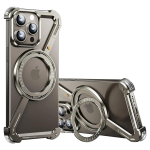 Z-kujuline alumiiniumsulamist &auml;&auml;risteta magnetiline telefoni&uuml;mbris iphone 16 15 14 13 Plus Pro Max metallist hoidik Magsafe p&otilde;rutuskindel k&otilde;va For iphone 15Pro Max