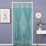 1 tk pitsist pol&uuml;estrist s&auml;&auml;sekindel uksev&otilde;rk, rippuv uksekardin k&uuml;lgmiselt lendavalt 100x200cm roosa