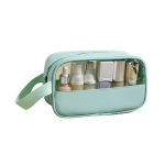 Atraktiivne meigikott, suure mahutavusega pesuruumi l&auml;bipaistev veekindel kosmeetikakonteinerite kott S helesinine v&auml;rv