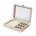 Ehtekarp Metalllukuga kaunistused Kaasaskantav pehme reisihoidla beež