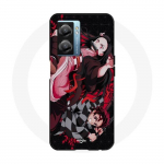 Coque Maniacase pour Oppo A57 5G demon slayer tanjiro nezuko attaque combat