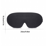Siidist silmamask Sleeping Pehme polsterdatud varjukate Relax must