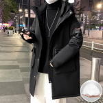 Sulejope meeste talve uus Hongkongi stiilis trendikas paari keskmise pikkusega paksendatud t&ouml;&ouml;jakk talve k&uuml;lma ilmaga meeste riided XS