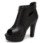 Moodsad Moodsad Suvekingad Naistele Sandaalid K&otilde;rged Kontsad Platvorm Peep-Toe Pahkluusaarid Kollased Valged Sinised Peokleidid Naiste Suur Suurus 34 must