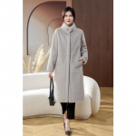 Mantel Talv Uus Lai Lady Mink Kasukas Noble Naiste Riietus Nahast kasukas XL hall v&auml;rv