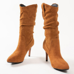 Mood Terava Ninaga Naiste K&otilde;rged Saapad K&otilde;rge Kontsaga Suede Elegantne Kontorijalatsid Talv 2025 Trend Vabaaja Jalatsid Pluss Suurus Keskmise S&auml;&auml;reni Botas Mujer 35 punane