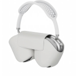 Juhtmeta Bluetooth 5.0 k&otilde;rvaklapid mikrofoni peakomplektiga Stereoheli k&otilde;rvaklapid k&otilde;rva kohal Spordim&auml;ngu k&otilde;rvaklapid nahkkattega valge