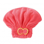 Juuksekuivatusm&uuml;ts elastse ribaga Super Absorbent Kiiresti Kuivatav Paksenenud V&auml;hem Frizz Bow Decor Juuksekuivatus Kork Kuivatuspea M&auml;his Kodus reisimine arbuusipunane v&auml;rv