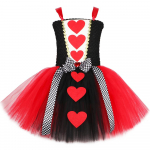 S&uuml;damekuninganna kost&uuml;&uuml;m t&uuml;drukutele, uhke t&uuml;llist tutu kleit, laste Halloweeni s&uuml;nnip&auml;evapidu, t&uuml;llist printsessikleidid 3XL (11-12 Years) mitmev&auml;rviline